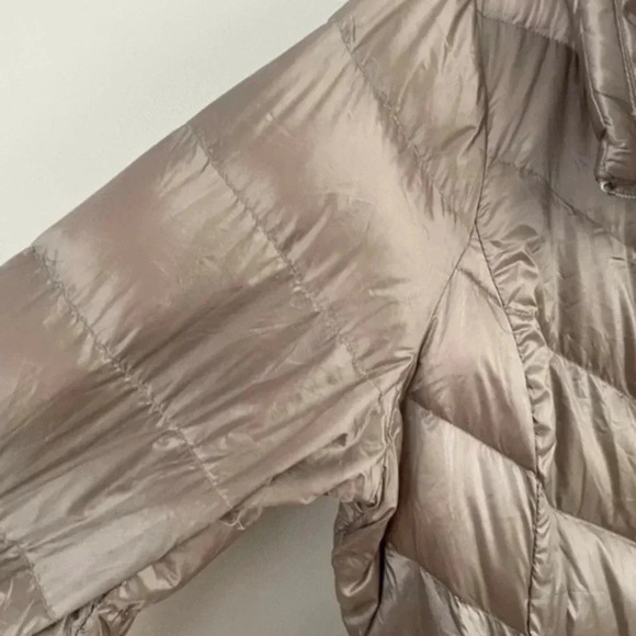 Michael kors champagne puffer jacket faux fur collar XL - Picture 6 of 11